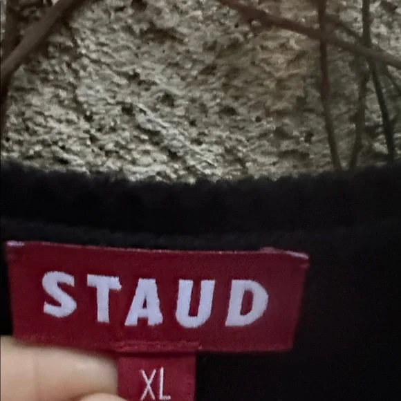 Staud Black Maxi Dress with Floral Embroidery - Picture 3 of 8